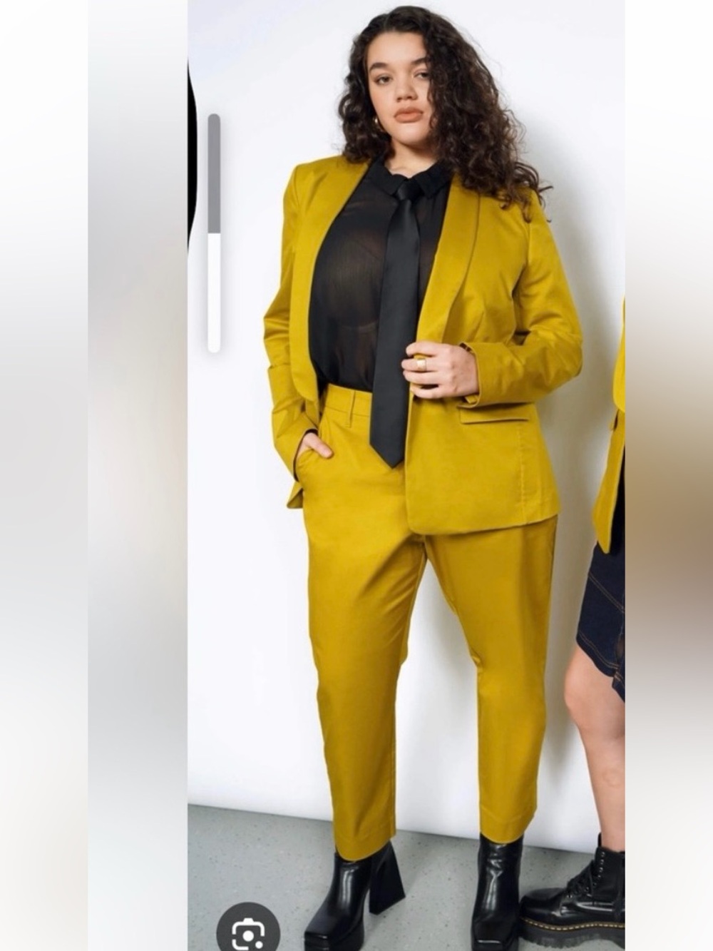 Wildfang FULL SUIT! Essential Tux Blazer (3X) + Slim Crop Pant (18) Chartreuse